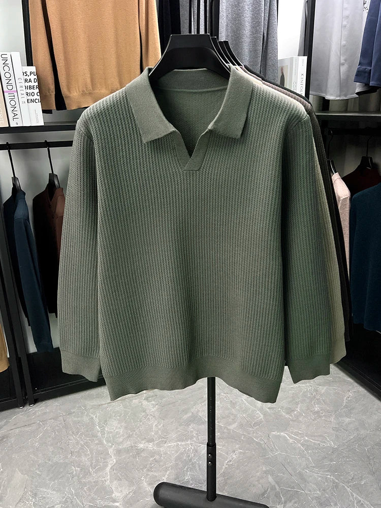 RUBYRU Men's Luxury Soft Knitted Pullover Sweater | Warm Autumn/Winter